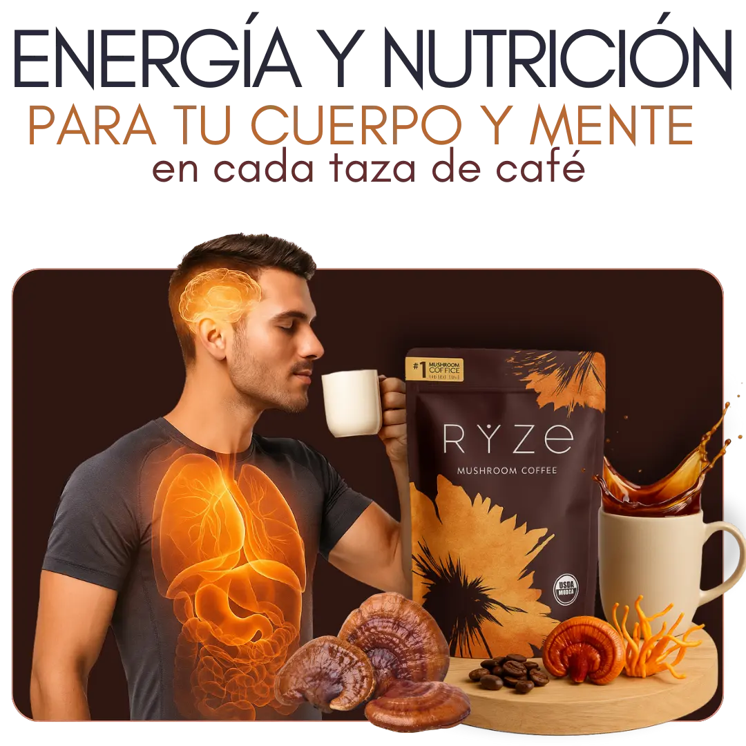 Café potenciado con hongos adaptógenos